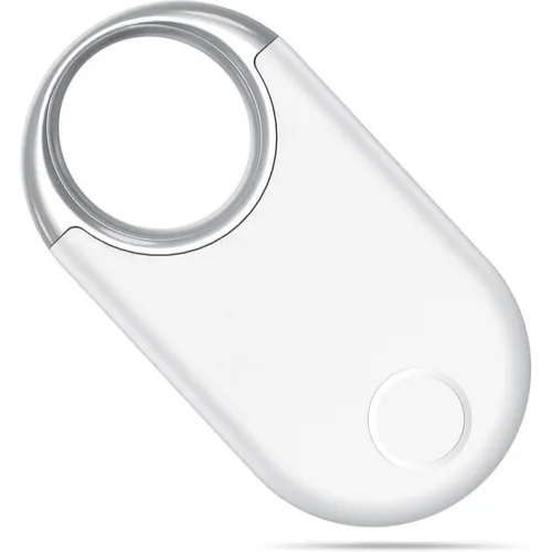 Air Tracker Tag, Bluetooth Item Finder Work with Apple Find My (iOS Only), 5.3 Bluetooth Tracker for Luggage/Key/Suitcases/Backpack, Replaceable Battery, Light White/1 Pcs